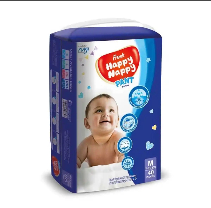 Fresh Happy Nappy Pant Diaper M (7-12kg) 40Pcs